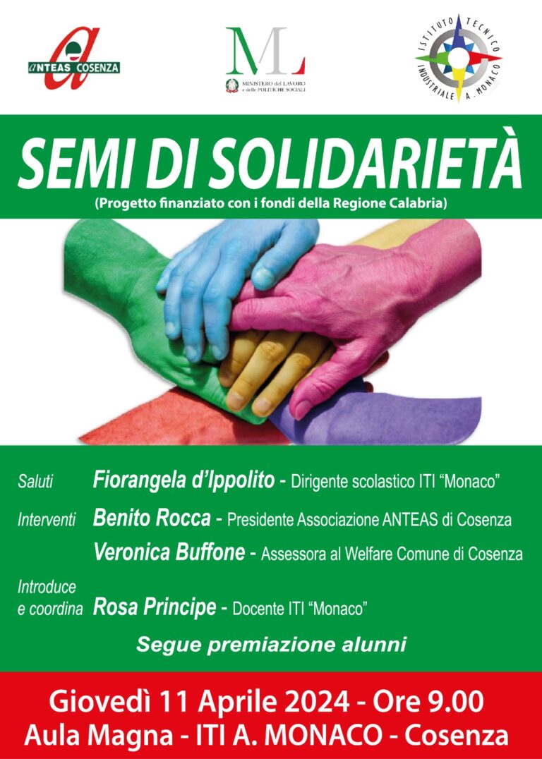 Progetto “Semi di solidarietà” – Aula Magna 11/04/2024